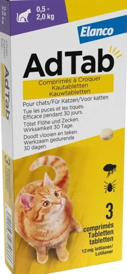 AdTab™ Kauwtablet voor Katten – 3 Tabletten