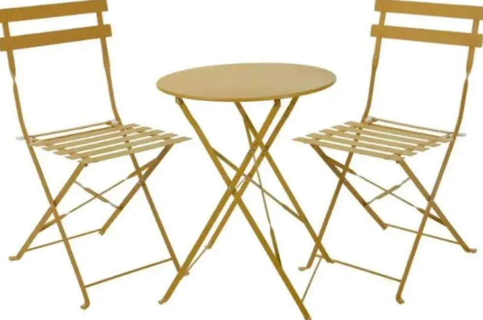 Ambiance bistroset vouwbaar mosterd