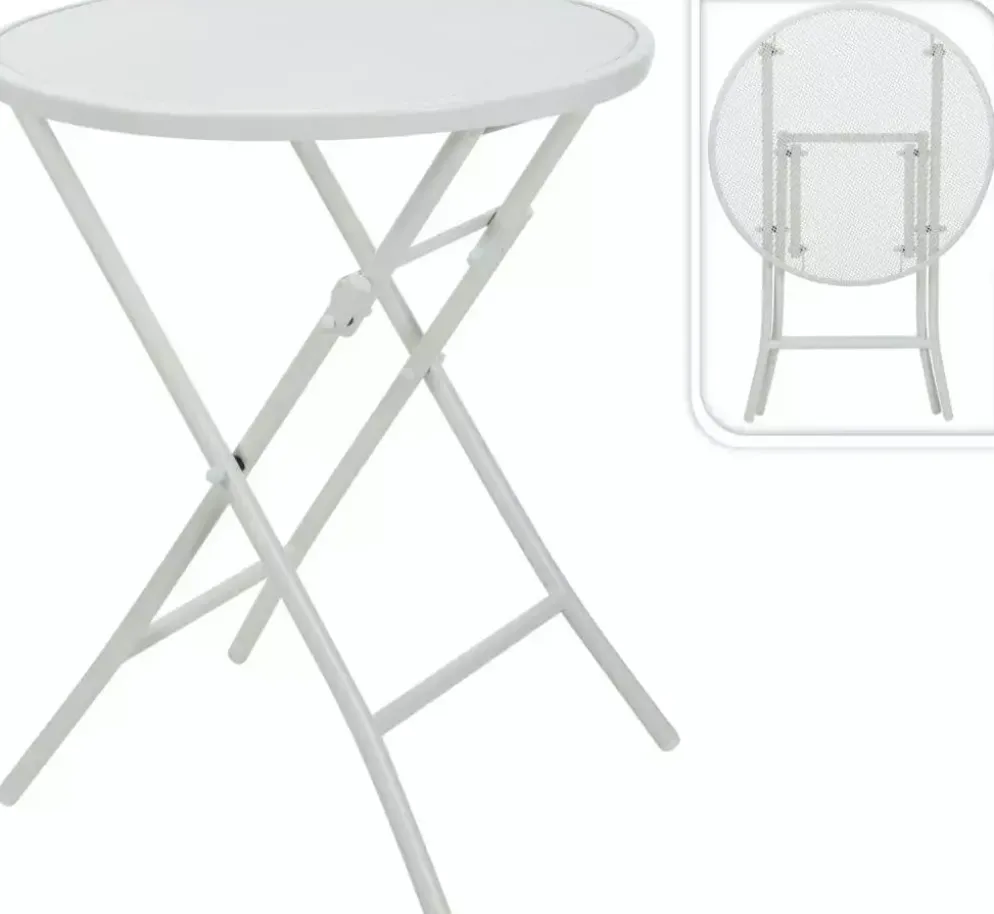 Ambiance bistrotafel vouwbaar mesh 60x72cm off white