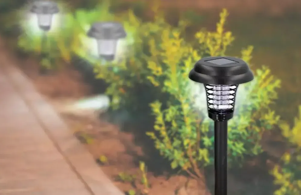 Anti-insectenlamp solar zwart