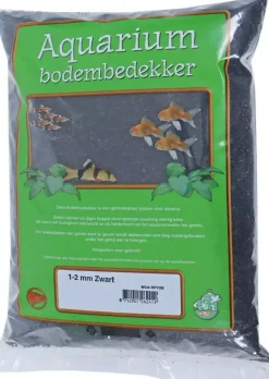Aquarium grind Edelsplit zwart 1-2, zak a 8 kg