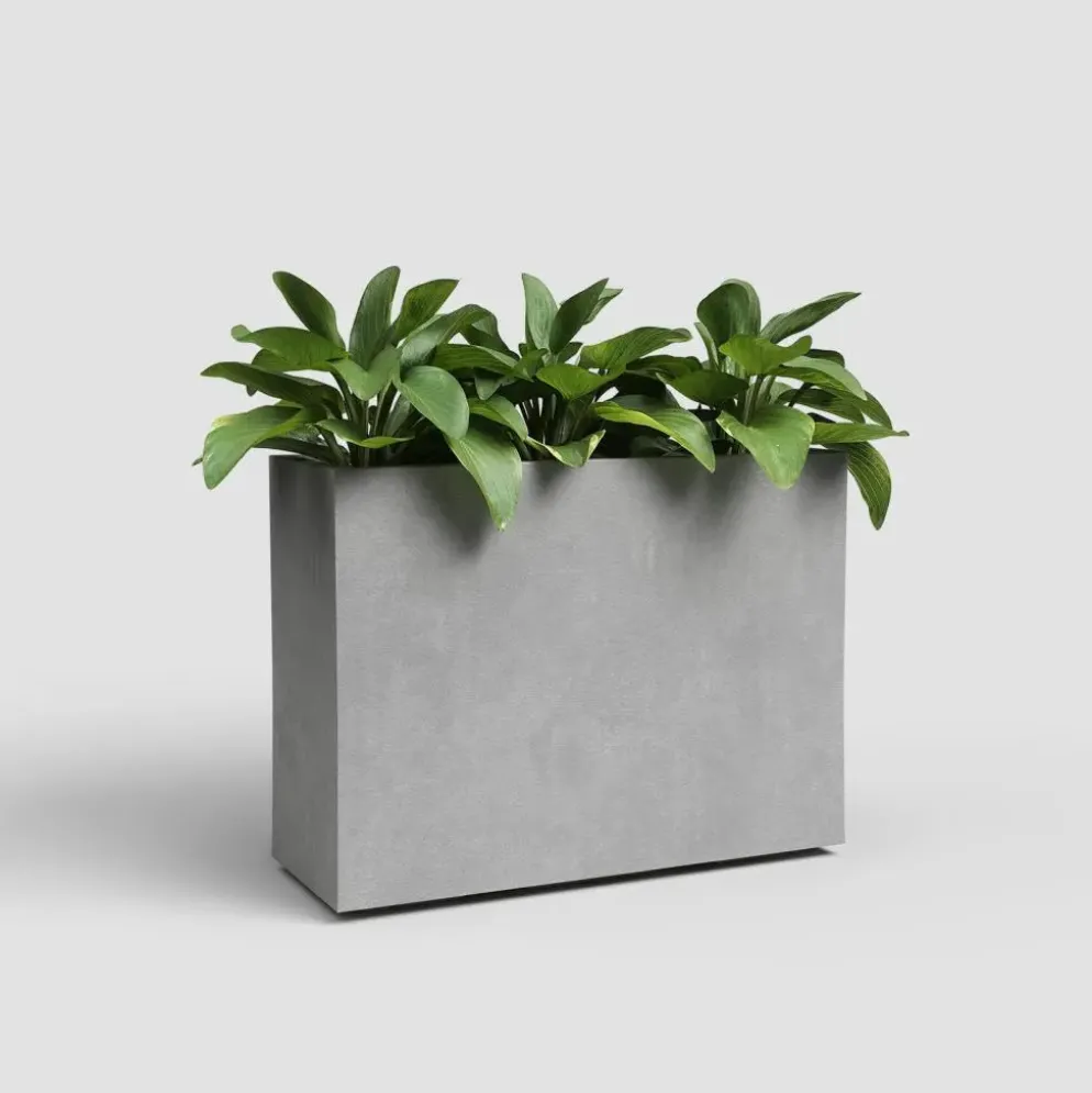 Artevasi sydney hoog kunststof plantenbak 79.5x29.5x68cm grijs