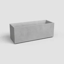 Artevasi sydney kunststof plantenbak 79.5x29.5x29.5cm grijs