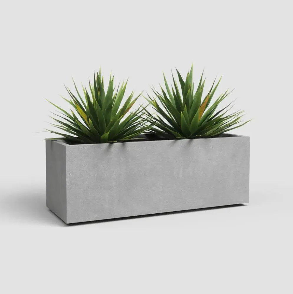 Artevasi sydney kunststof plantenbak 99.5x39.5x43cm grijs