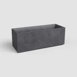 Artevasi sydney kunststof plantenbak 79.5x29.5x29.5cm antraciet