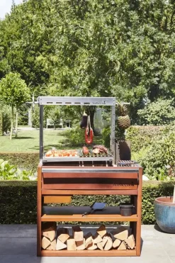 Barbecook houtbarbecue Pedro cortenstaal 97.9x55x154.5cm bruin