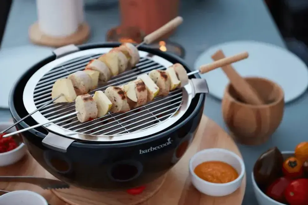 Barbecook Joya tafelbarbecue met 4 tangen rvs