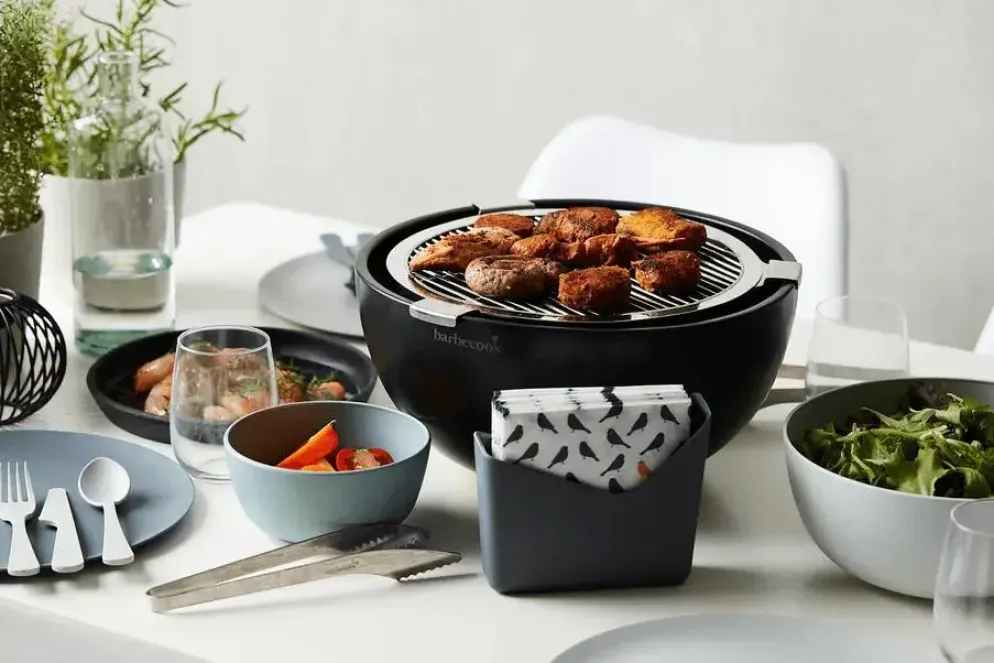 Barbecook Joya tafelbarbecue met 4 tangen rvs