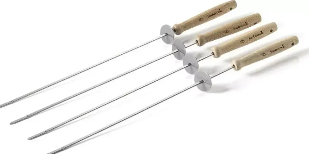 Barbecook 4 spiezen met afschuifring - fsc