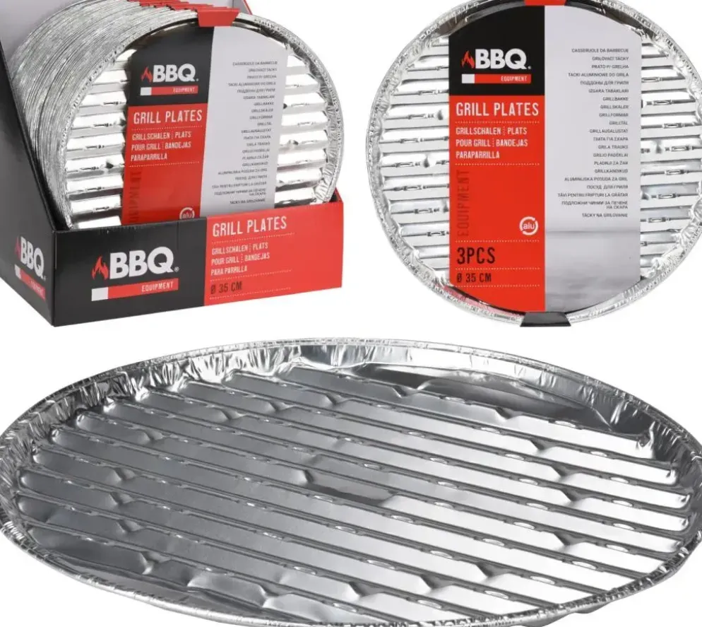 Bbq schalen ovaal 3 stuks