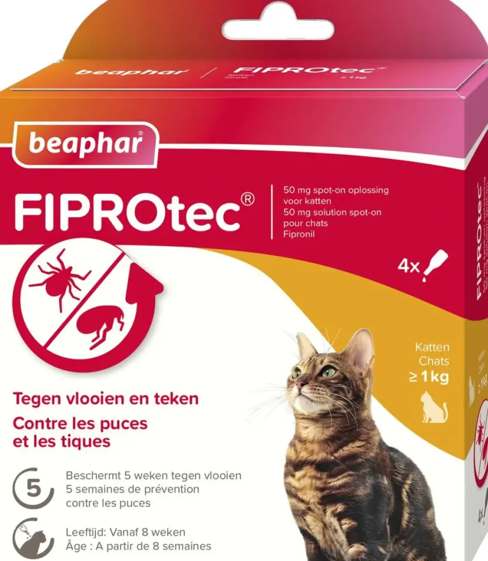Beaphar FIPROtec® Spot-On Kat – 4 Pipetten