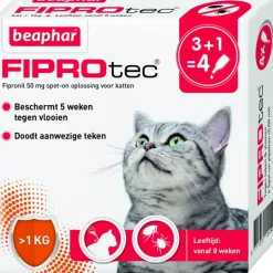 Beaphar FIPROtec® Spot-On Kat – 4 Pipetten