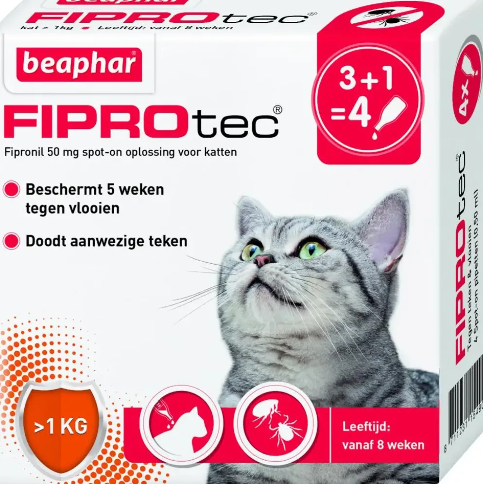 Beaphar FIPROtec® Spot-On Kat – 4 Pipetten