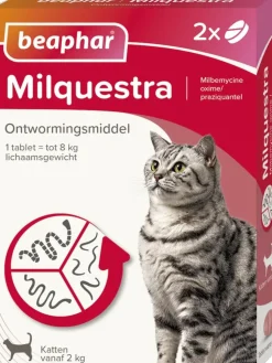 Beaphar Milquestra kat 2-12kg 2 tabletten