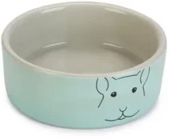 Beeztees caviavoerbak Frinca keramiek 250ml 10x10x4.5cm mint