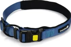 Beeztees hondenhalsband Parinca premium nylon 60-65x3cm blauw