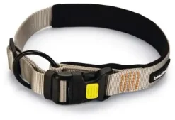 Beeztees hondenhalsband Parinca premium nylon 55-60x3cm licht grijs