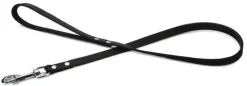 Beeztees hondenriem leer 100x1.6x0.5cm zwart