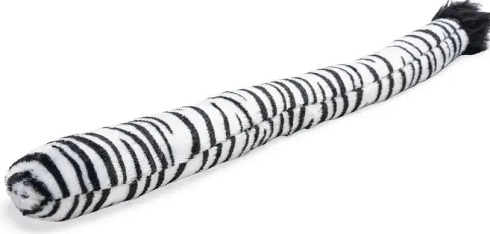 Beeztees hondenspeelgoed Jungle zebrastaart pluche 60x6x5cm zwart/wit