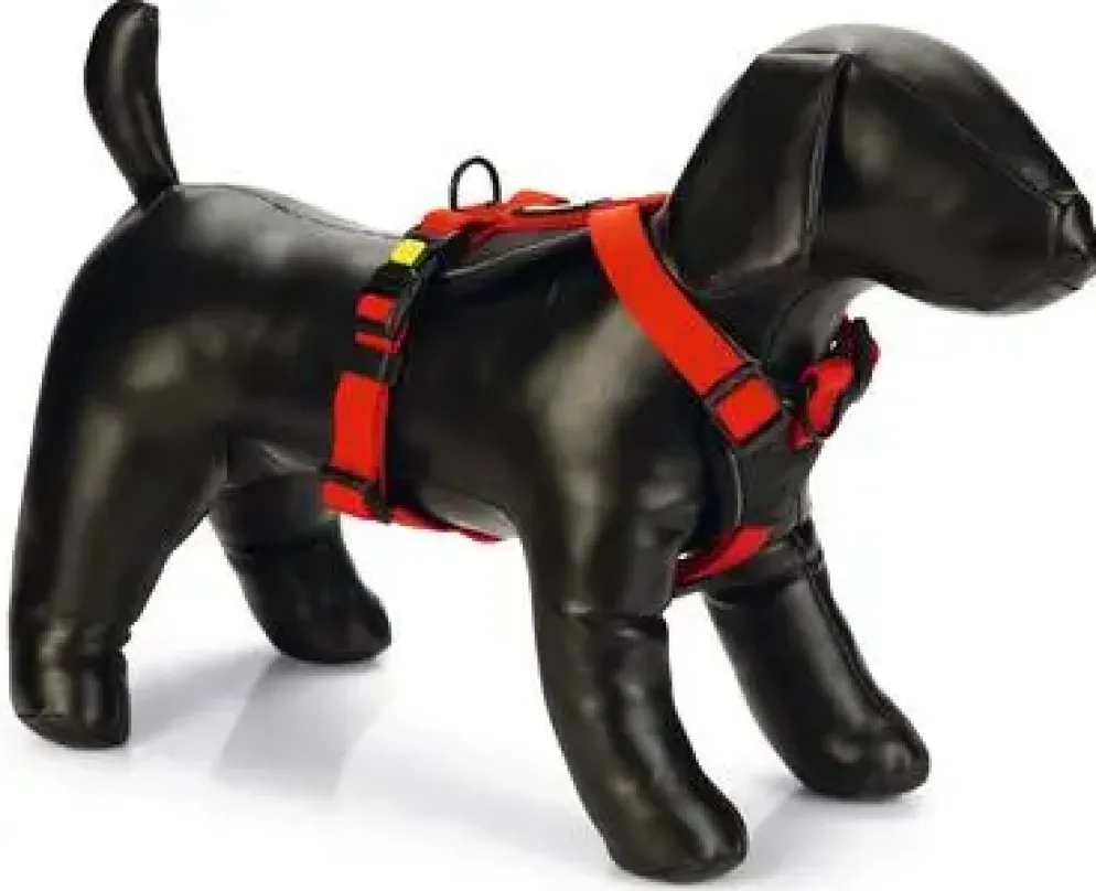 Beeztees hondentuig parinca premium y-tuig nylon L 80-95x3cm rood