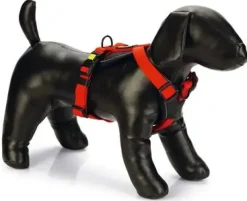 Beeztees hondentuig parinca premium y-tuig nylon M 59-67x2.5cm rood