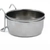 Beeztees hondenvoerbak coopcup inox+haak metaal 600ml 12.5x12.5cm zilver