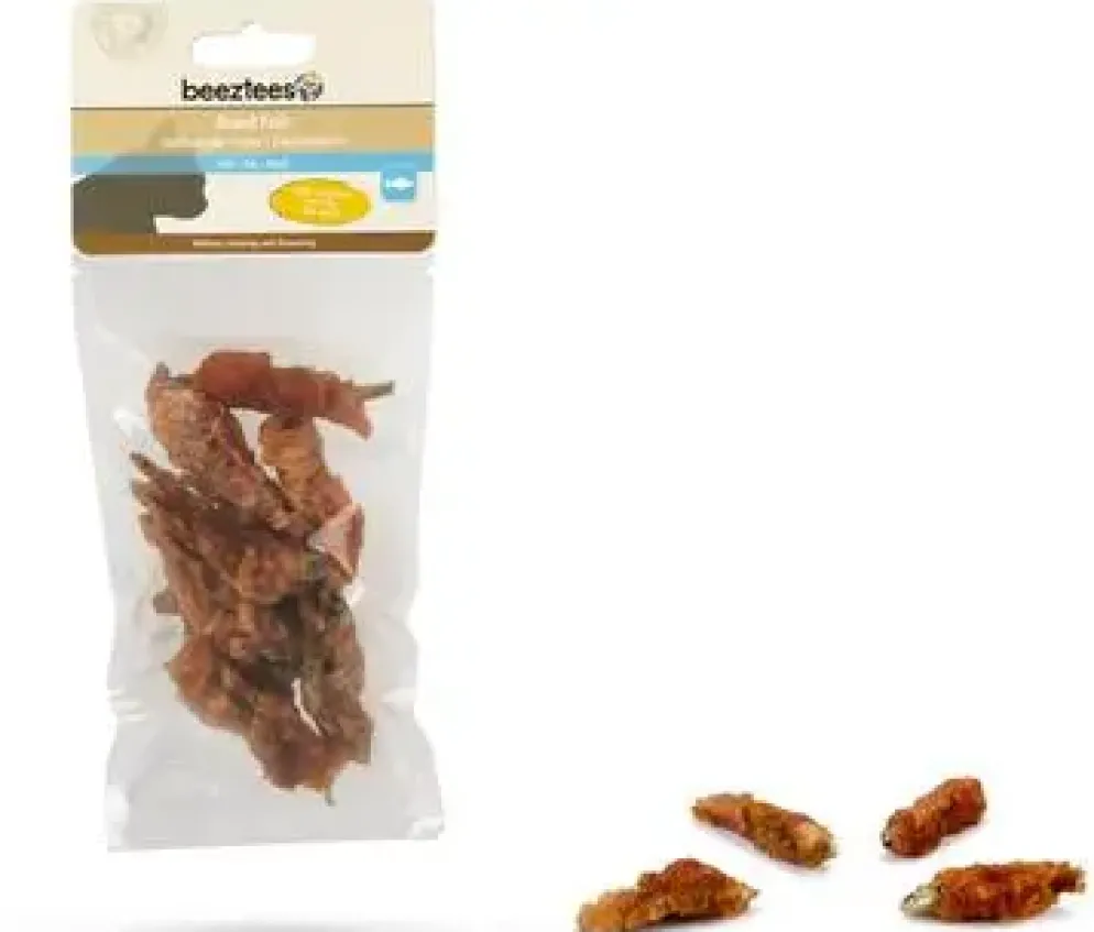Beeztees kattensnack gedroogde visjes met kip 70g
