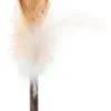 Beeztees kattenspeelgoed catnipbal met matatabi en veren 16x3.5x3.5cm bruin