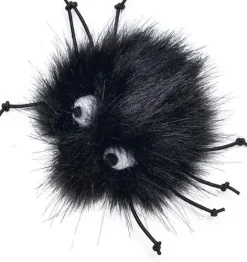 Beeztees kattenspeelgoed Jungle spin Sila met bel pluche 10x5x4cm zwart