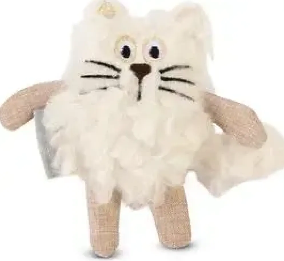 Beeztees kattenspeelgoed kat Feline polyester/catnip 15x10x3cm wit
