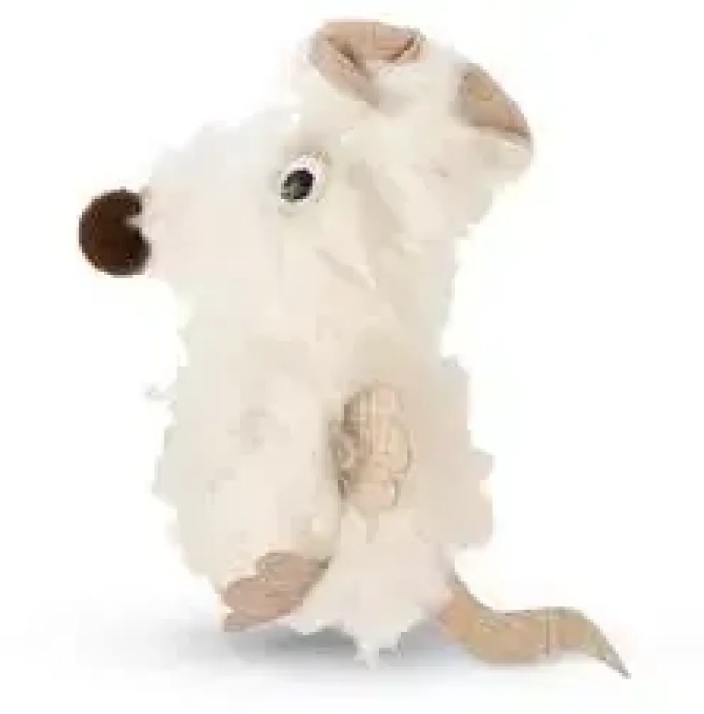 Beeztees kattenspeelgoed speelmuis catnip polyester 22x9x4cm wit