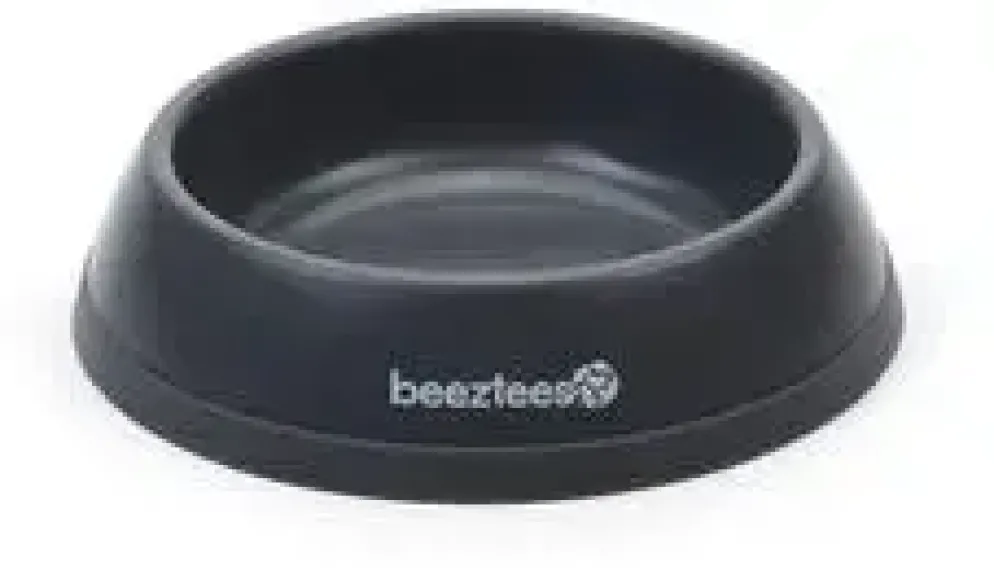 Beeztees kattenvoerbak plastic 200ml d14.5h3.5cm antraciet