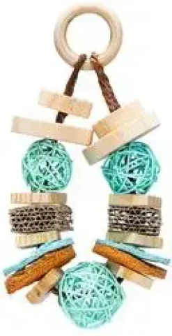 Beeztees knaagdier spel hout 16x6,5x6,5cm mint