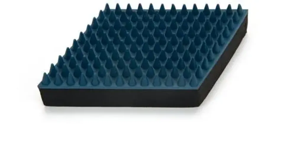 Beeztees massageborstel hond rubber 15x8x2,8 cm blauw
