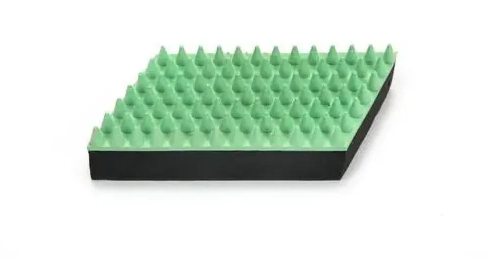 Beeztees massageborstel hond rubber 13x5,5x2,5 cm mint