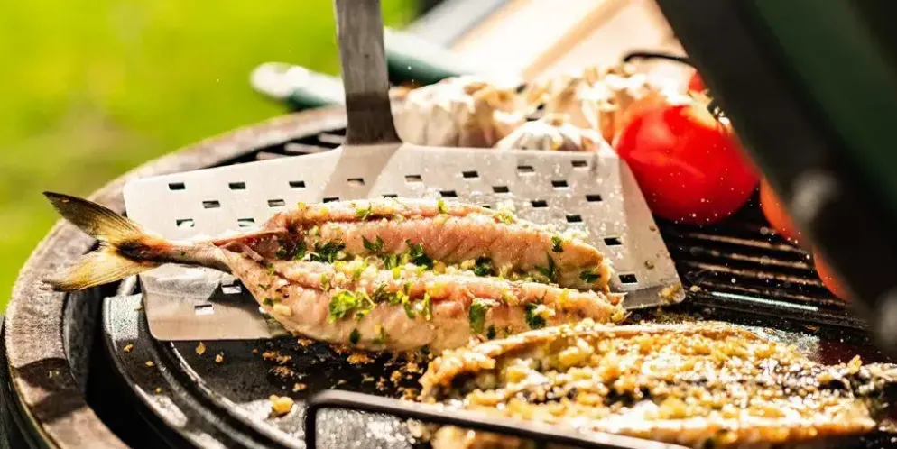 Big Green Egg Stainless steel custom bbq tool set