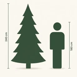 Black Box Trees Charlton Pilar grote verlichte kerstboom besneeuwd groen 260cm - 230 lampjes