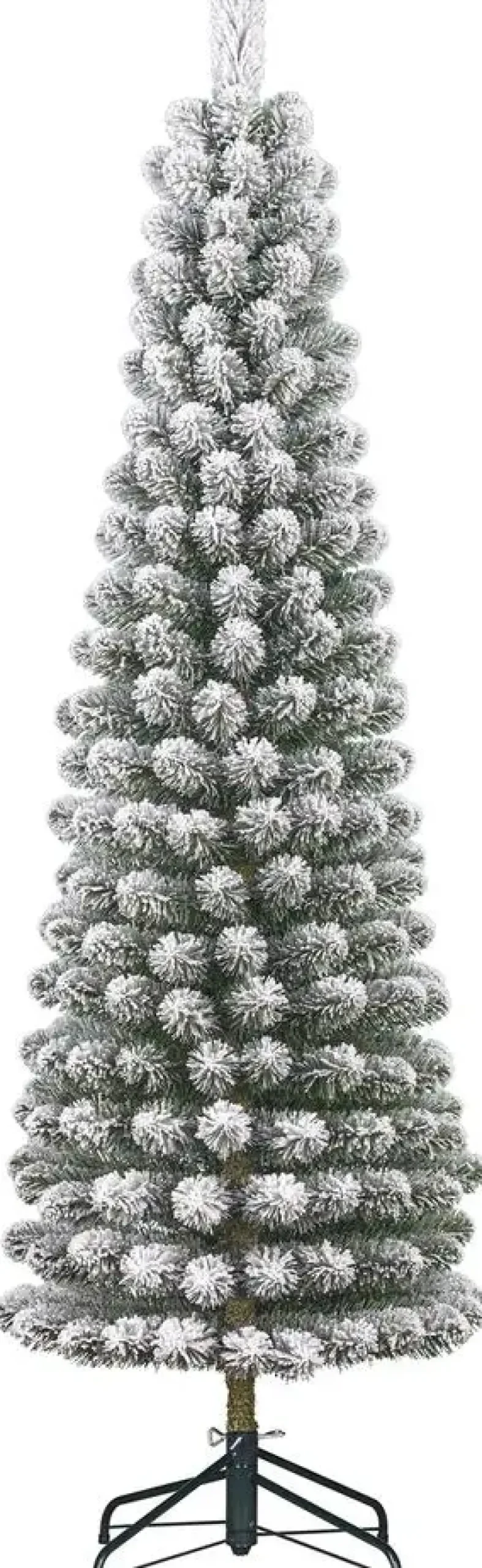 Black Box Trees Charlton Pilar kunstkerstboom besneeuwd groen 155cm
