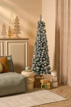 Black Box Trees Charlton Pilar kunstkerstboom besneeuwd groen 185cm