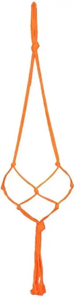 Bloempothanger macrame oranje d2 h90