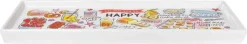 Blond Amsterdam cakeschaal aardewerk happy 33x12x2.5cm multi