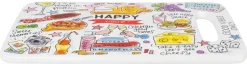 Blond Amsterdam kaasplankje aardewerk happy 25x15x1cm multi
