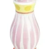 Blond Amsterdam kandelaar aardewerk gekleurd 10x27.5cm roze