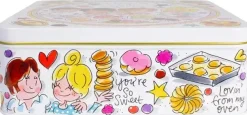 Blond Amsterdam koekblik rvs sweeter life 22x22x8.5cm multi