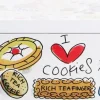Blond Amsterdam koekblik rvs cookies 22x22x8.5cm multi