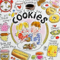 Blond Amsterdam koekblik rvs cookies 22x22x8.5cm multi