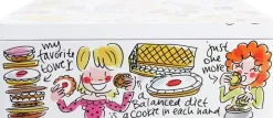 Blond Amsterdam koekblik rvs cookies 22x22x8.5cm multi