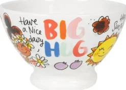 Blond Amsterdam kom aardewerk big hug: bowl on foot 13x8.3cm multi