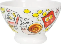 Blond Amsterdam kom aardewerk big hug: bowl on foot 13x8.3cm multi