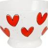 Blond Amsterdam kom met voet aardewerk love 12.5x8.5cm multi